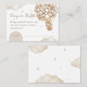 Bear Gender Neutral Baby Shower Diaper Raffle Enclosure Card