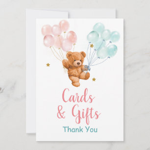 Bear Gender Reveal Ballloon Cards and Gifts