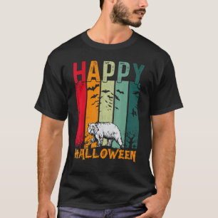 Bear Girls Boys Retro Style Halloween Dinner Par T-Shirt