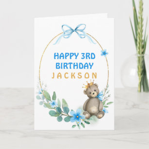 Bear Gold Crown  Card