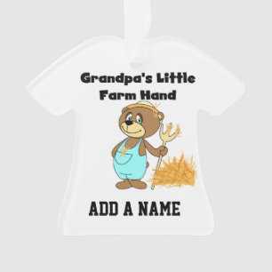Bear Grandpa's Little Farm Hand Ornament