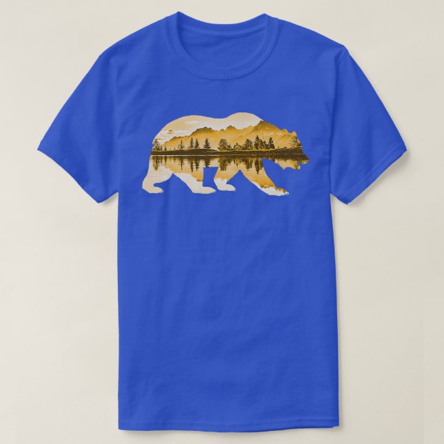 Bear grizzly bear animal motif wilderness forest l T-Shirt (Design Front)