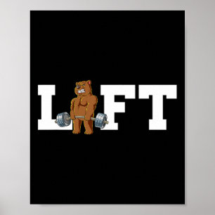 Bear Gym Weight Training Lift Deadlift  Poster
