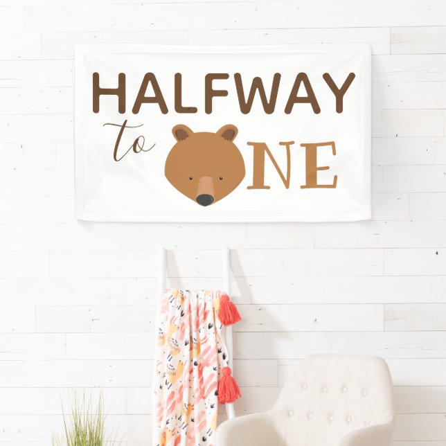 Bear Halfway to One Banner (Insitu)