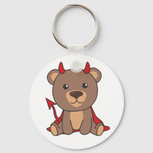Bear Halloween Cute Devil Kids Witch Costume Keych Keychain