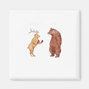 Bear Hands Oh Deer Funny Sayings Pun Gift  Magnet