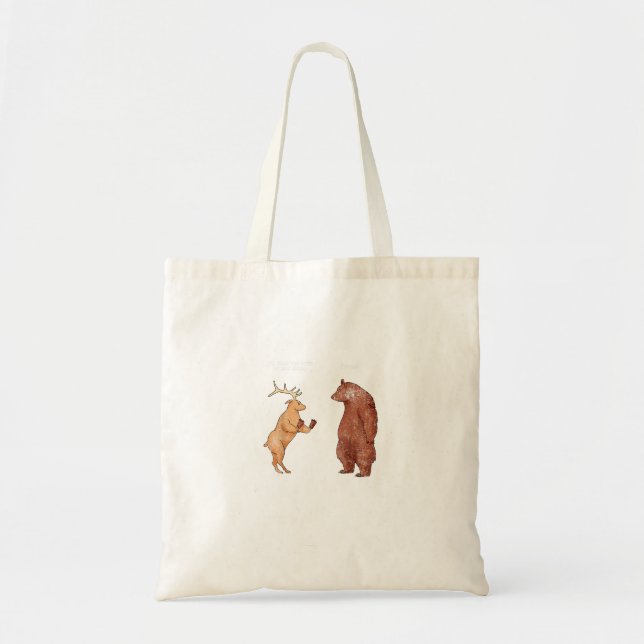 Bear Hands Oh Deer Funny Sayings Pun Gift Tote Bag (Front)
