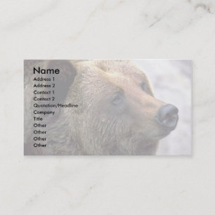 Bear Head Business Card