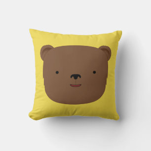 Bear Head Throw Pillow