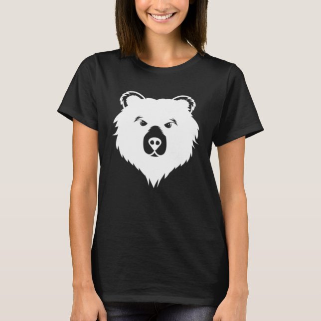 Bear Head Women Men Graphic Bear T-Shirt (Front)