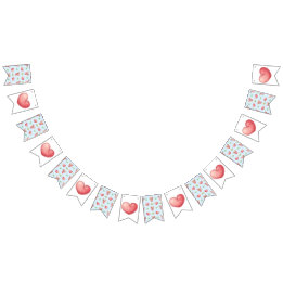 Bear Heart Collection - Blue Bunting Flags