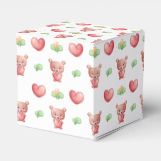 Bear Heart Collection - White Favor Box