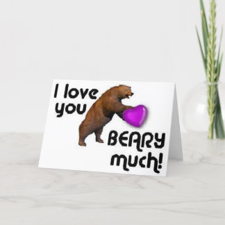 bear heart holiday card