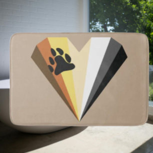 Bear Heart Pride Bath Mat