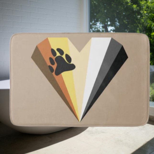 Bear Heart Pride Bath Mat (Creator Uploaded)