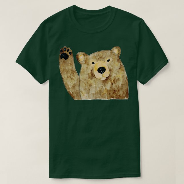 Bear high five Painting 1 T-Shirt (Design Front)
