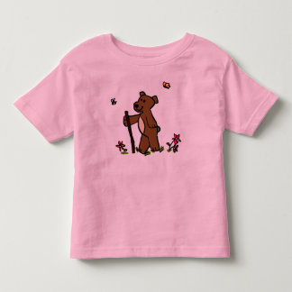 bear hiking toddler t-shirt