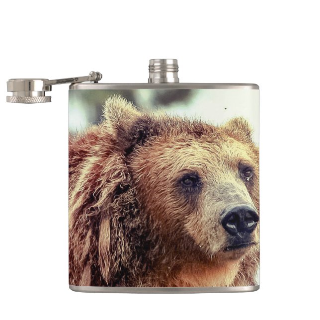 Bear Hip Flask (Opened)