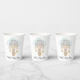 Bear Hot Air Balloons Baby Shower Paper Cups