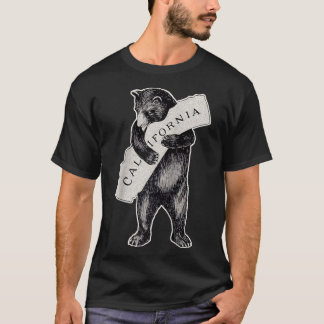 Bear Hug I Love California Art Retro Vintage Cali T-Shirt