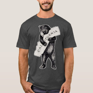 Bear Hug I Love California  ArtRetro Vintage Cali  T-Shirt