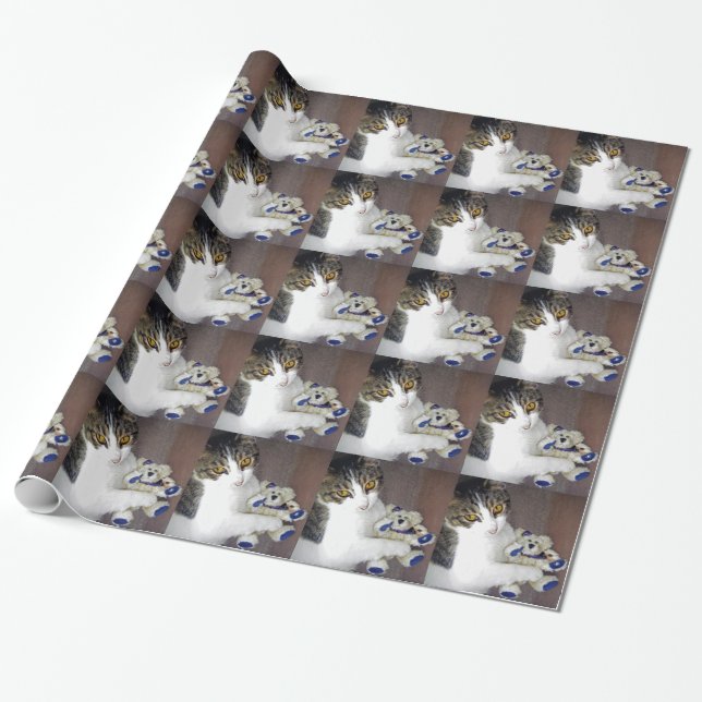 Bear Hug Wrapping Paper (Unrolled)