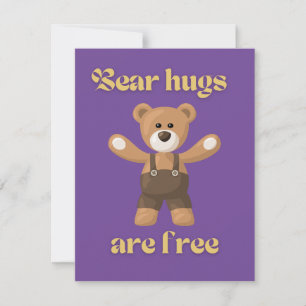 Bear hugs are free       card
