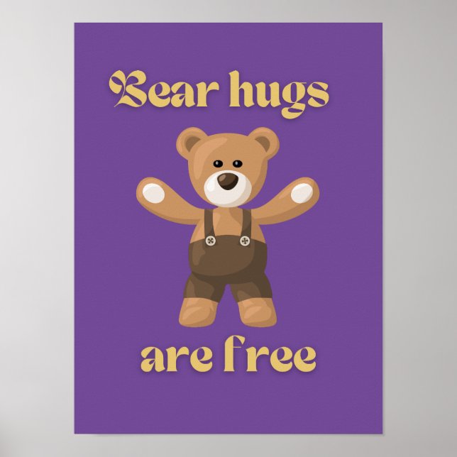 Bear hugs are free            poster (Front)