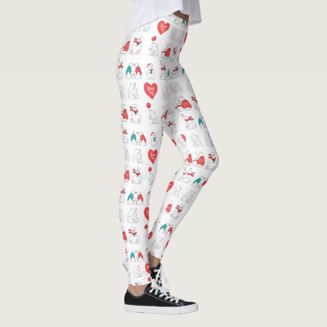 Bear Hugs Polar Bears Leggings (Right)