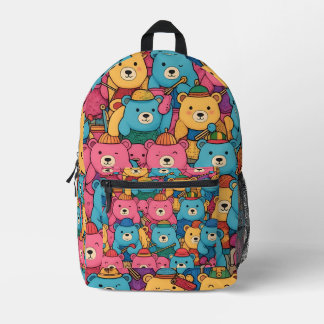 "Bear Hugs Printed Backpack