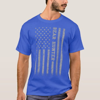 Bear Hunter American Flag 235  T-Shirt