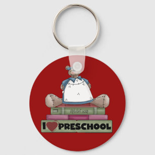 Bear I Love Preschool Tshirts and Gifts Keychain