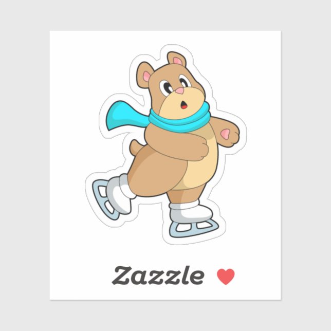 Bear Ice skating Ice skates (Sheet)