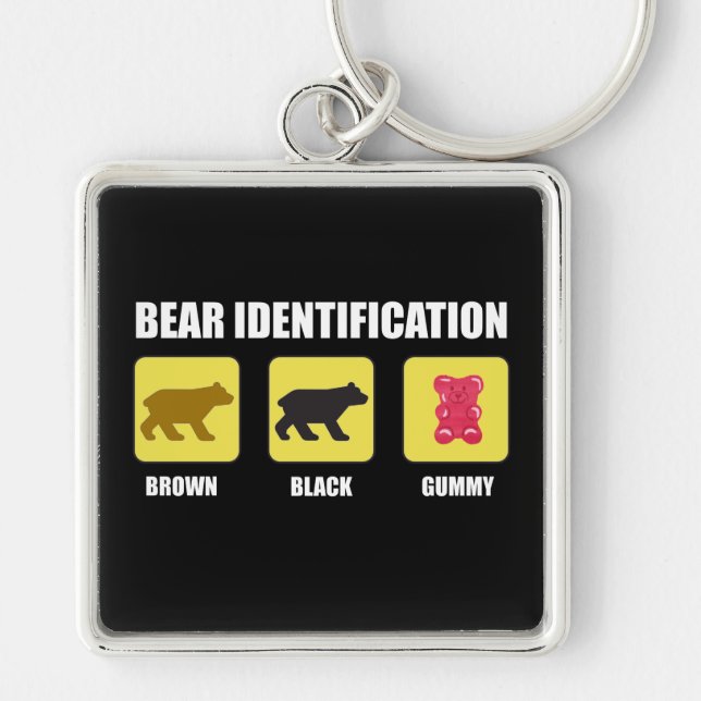 Bear Identification Funny Keychain (Front)