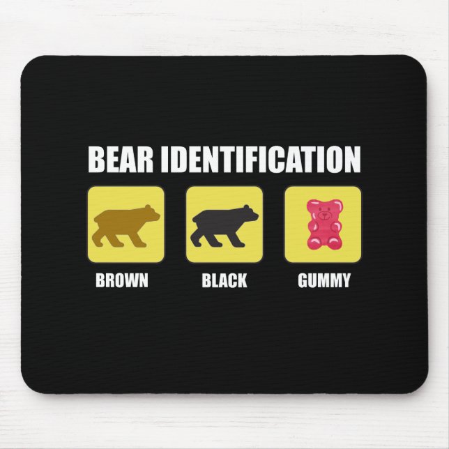 Bear Identification Funny Mouse Pad (Front)