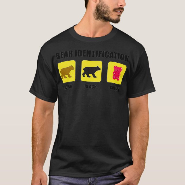 Bear Identification Funny  T-Shirt (Front)
