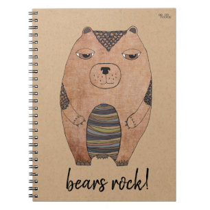 Bear Illustration Back to School Office Notebook