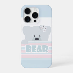 Bear illustration kids childish print iPhone 16 pro case
