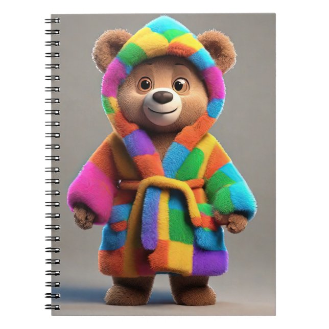 Bear in a colourful robe notebook (Front)