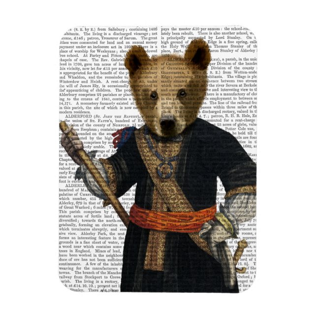 Bear in Blue Robes 2 Magnet (Vertical)