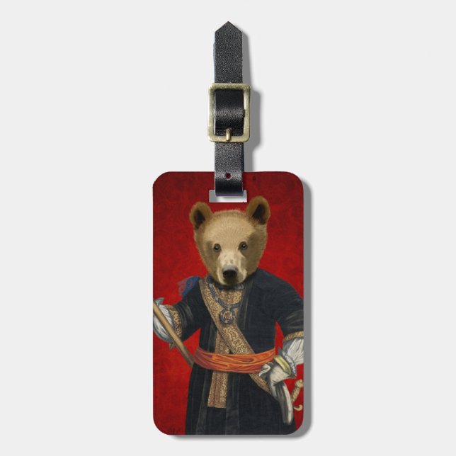 Bear in Blue Robes 3 Luggage Tag (Front Vertical)