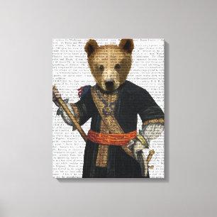 Bear in Blue Robes Canvas Print