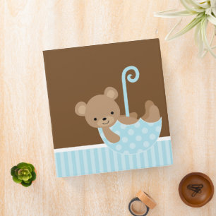 Bear in Blue Umbrella Photo Book Binder