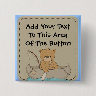 Bear in Canoe Button