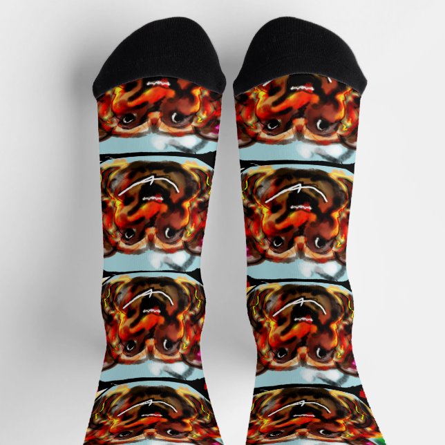 Bear in forest Two-Tone coffee mug Wooden Box Sign Socks (Top)