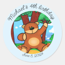 Bear in grassland birthday 