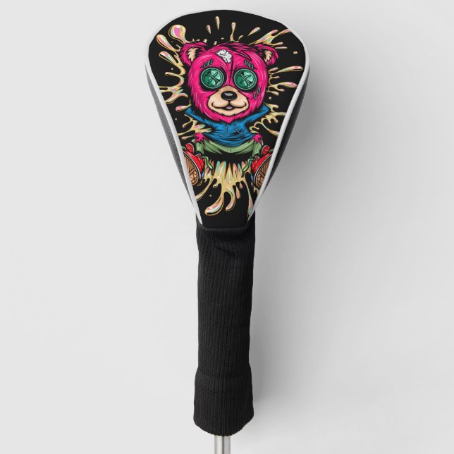 Bear In Honey Golf Head Cover (Front)