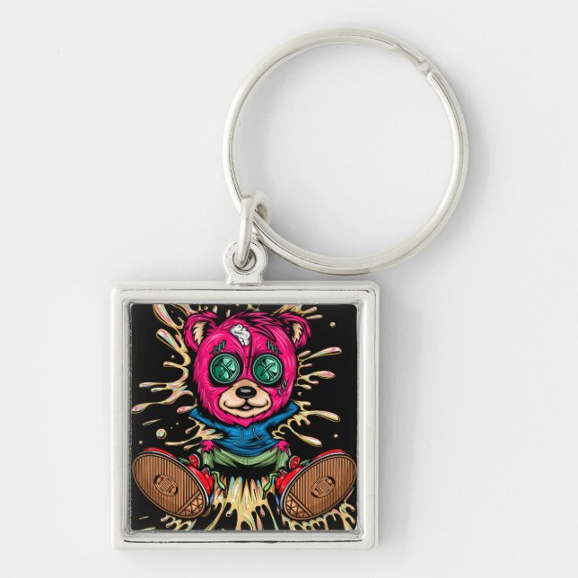 Bear In Honey Keychain (Front)