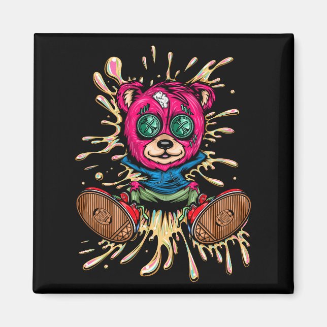 Bear In Honey Magnet (Front)