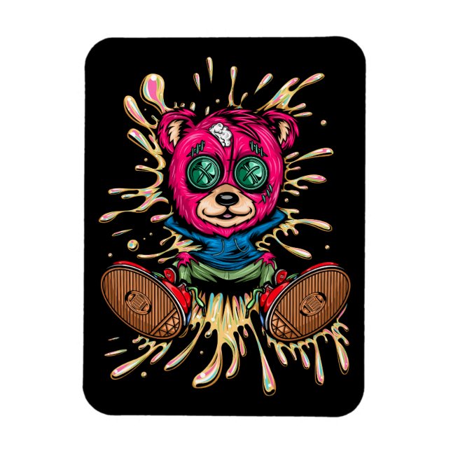 Bear In Honey Magnet (Vertical)